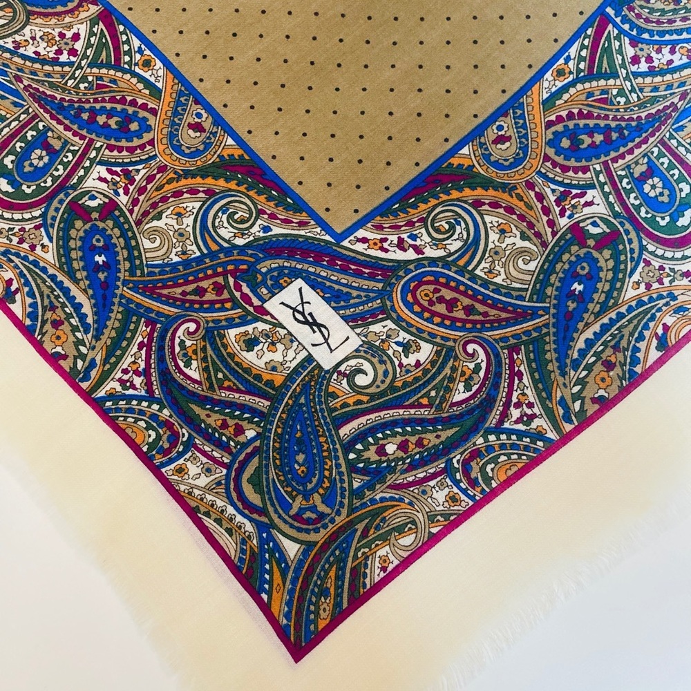 YSL vintage wool scarf